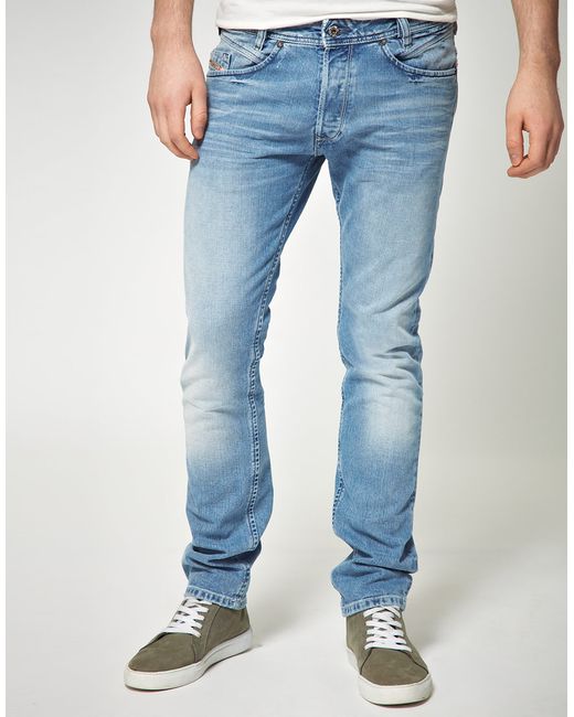 DIESEL Blue Diesel Iakop Slim Straight Jeans for men