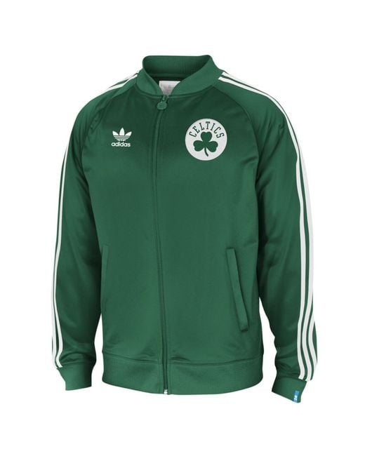 Adidas Green Boston Celtics Legacy Track Jacket for men