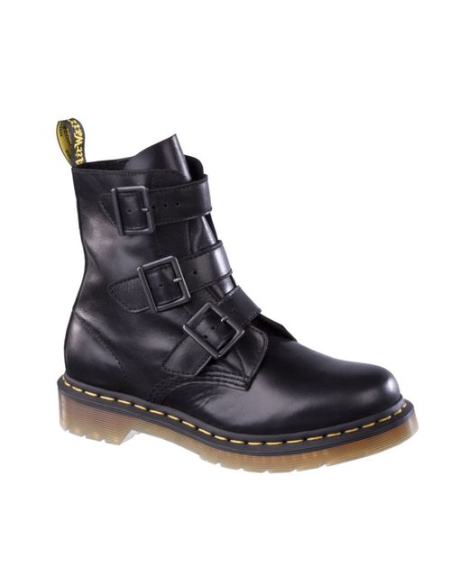 Dr. Martens Blake 3 Strap Buckle Boots in Black | Lyst