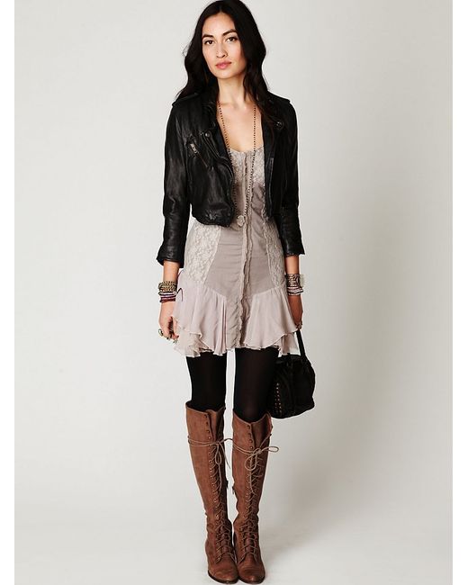 Free People Lacey Corset Dress in Natural | Lyst
