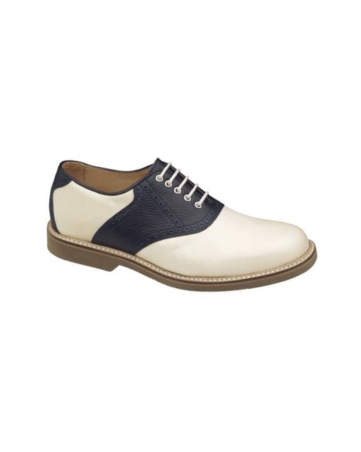 Johnston & Murphy Natural Brennan Saddle Shoes for men