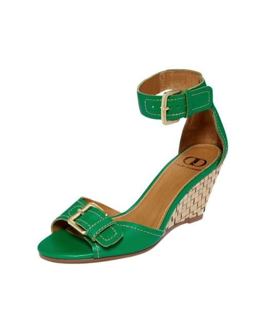 Kelsi Dagger Brooklyn Green Gemini Wedge Sandals