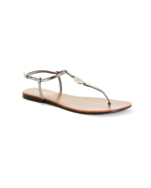 Lauren by Ralph Lauren Aimon Flat Sandals in Metallic | Lyst