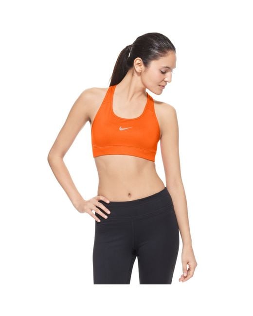 Nike Pro Sports Bra in Orange | Lyst
