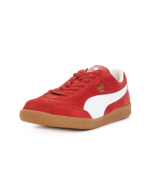 PUMA Liga Suede Sneakers in Red for Men | Lyst