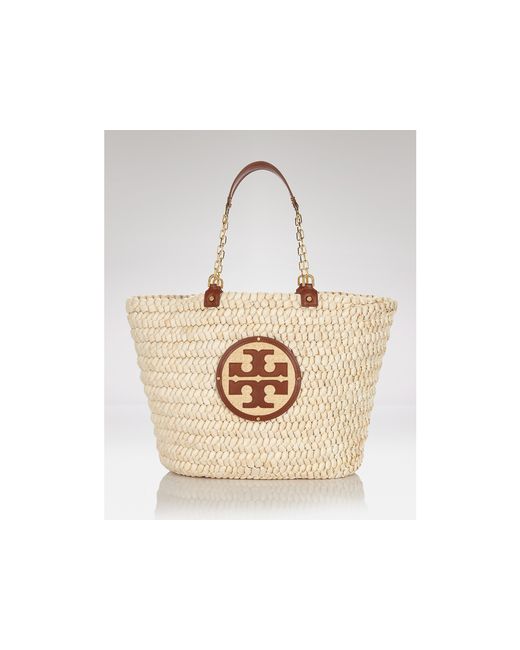 Tory Burch Audrey Straw Large Tote in Natural | Lyst