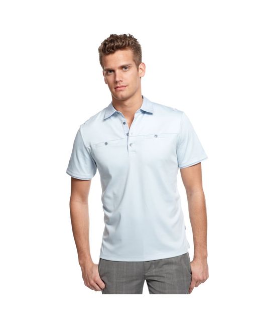 Calvin Klein White Short Sleeve Double Pocket Polo Shirt for men