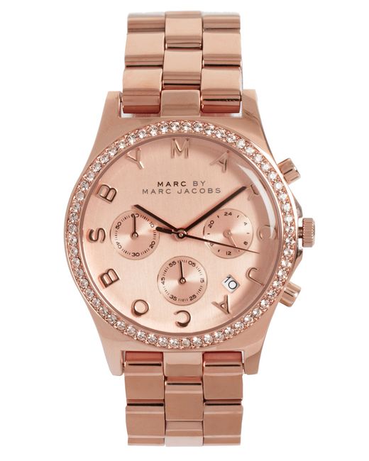 marc jacobs rose gold watch