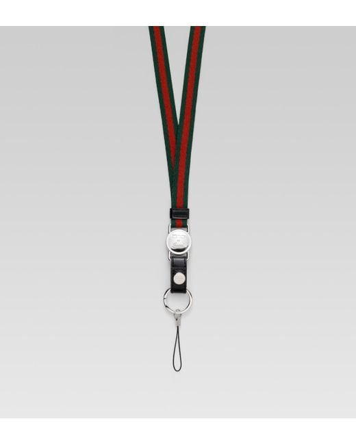 Gucci Green Cell Phone Strap with 500 By Gucci Script Detail for men