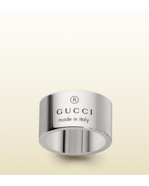 Gucci Metallic Wide Band with Gucci Trademark Engraving for men