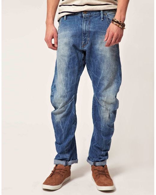 G-Star RAW Blue Arc 3d Loose Tapered Jeans for men