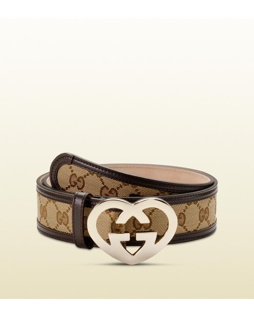 Gucci Metallic Belt With Heart-shaped Interlocking G Buckle