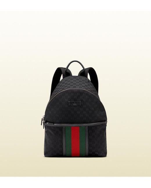 GUCCI Black Signature Backpack · VERGLE