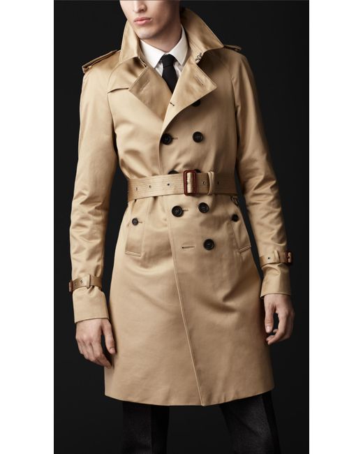 Burberry Prorsum Natural Cotton Military Trench Coat for men