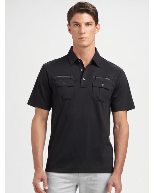 Michael Kors Zipper Pocket Polo Shirt 