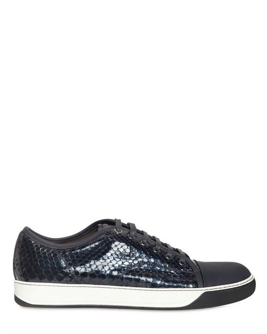navy lanvin trainers