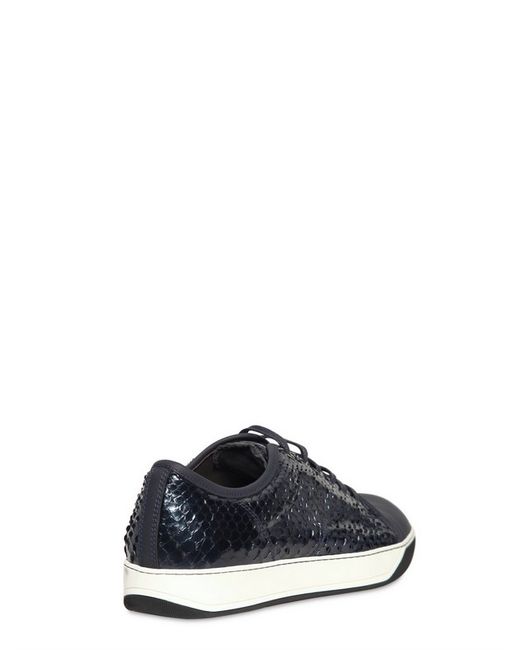 navy lanvin trainers