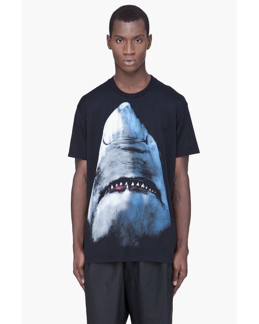 Givenchy Black Shark Print T-Shirt for men