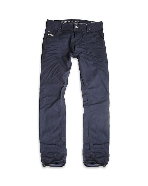 DIESEL Blue Krooley Regular Slim Carrot Jeans for men