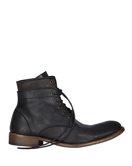 AllSaints Black Cropped Layer Boot for men
