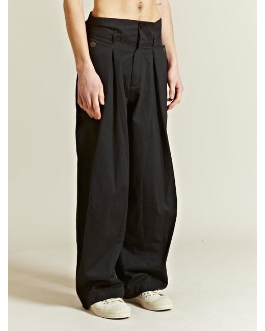 パンツ RAF SIMONS 17ss WIDE LEG CHINO Raf Simons Black Wool Wide-Leg Chino Trousers adidas x Raf Simons
