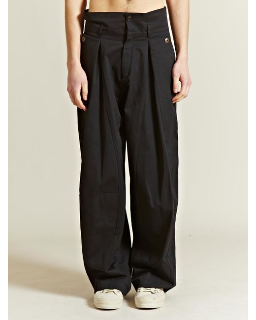 Raf Simons Raf Simons High Waisted Wide Leg Trousers in Raf Simons Raf Simons High Waisted Wide Leg Trousers in