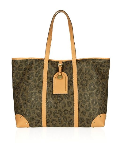 Mulberry Black Scotch Grain Leopard Print Leather Tote