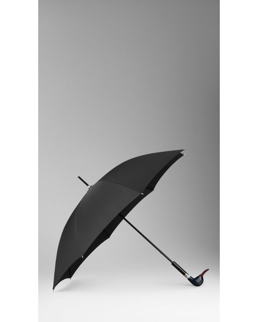 Burberry Blue Duck Handle Walking Umbrella