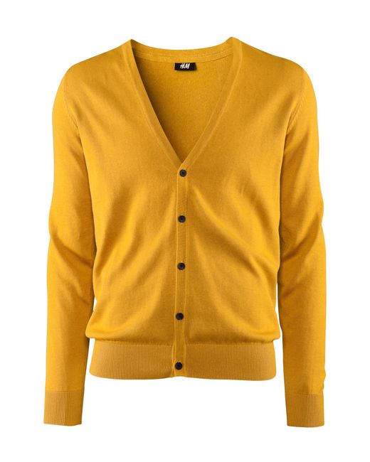 H&M Cardigan in Yellow for Men | Lyst