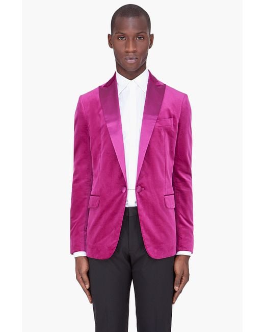 Mens pink deals velvet jacket