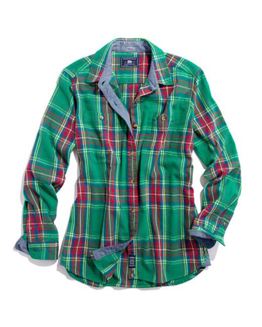 madewell green flannel