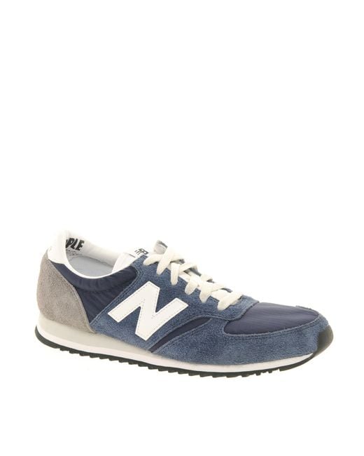 New Balance 420 Navy Vintage Trainers in Blue | Lyst