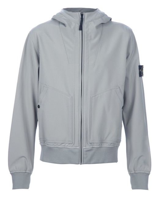 Stone Island Gray Soft Shell Jacket for men