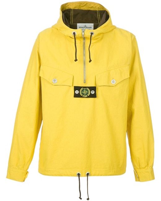 Stone Island Yellow Tela Stella Hooded Jacket for men