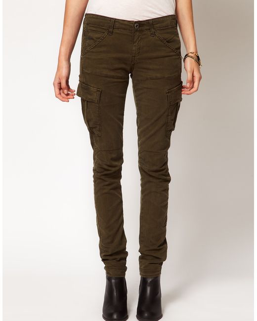 Utility Pockets Skinny Cargo Trousers