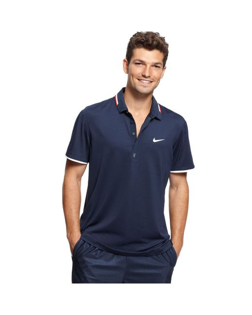 Nike Roger Federer Hard Court Polo Shirt in Blue for Men | Lyst