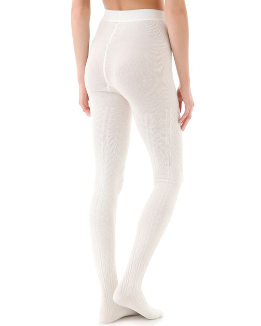 Falke Striggings Cable Tights in Ivory (White) Lyst