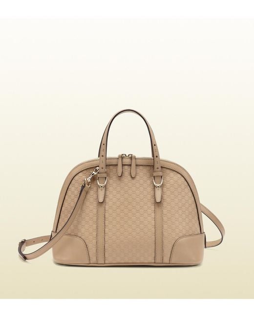 Gucci Natural Nice Microguccissima Top Handle Bag