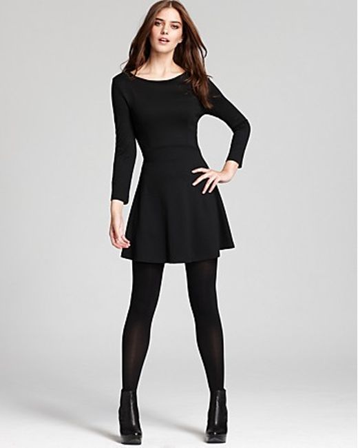 French Connection Dress Valentine Viscose in Black - Lyst