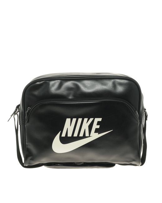 Nike Black Heritage Messenger Bag for men
