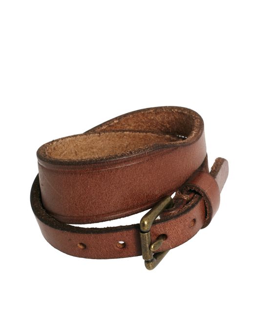 Polo Ralph Lauren Brown Leather Strap Bracelet for men