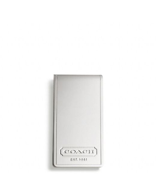 COACH Metallic Basic Metal Money Clip for men