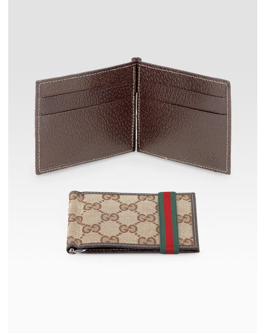 Gucci Money Clip Wallet in Natural for Men | Lyst