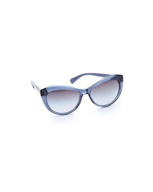 Tory Burch Blue Oversized Cat Eye Sunglasses
