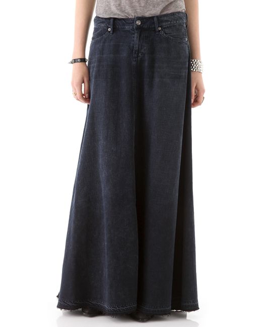 Citizens of Humanity Anja Maxi Skirt in Black | Lyst