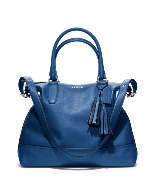 COACH Blue Legacy Leather Rory Satchel
