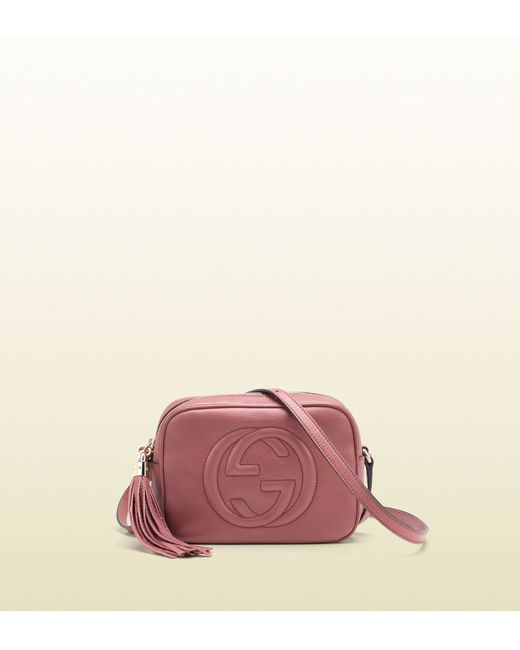 Gucci Soho Dark Pink Leather Disco Bag