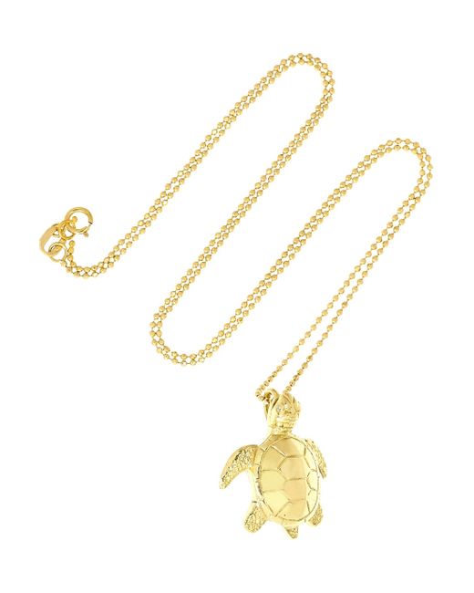 Jennifer Meyer 18karat Gold Diamond Turtle Necklace in Metallic Lyst