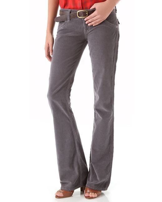 Hudson Jeans Signature Boot Cut Corduroy Pants in Gray | Lyst