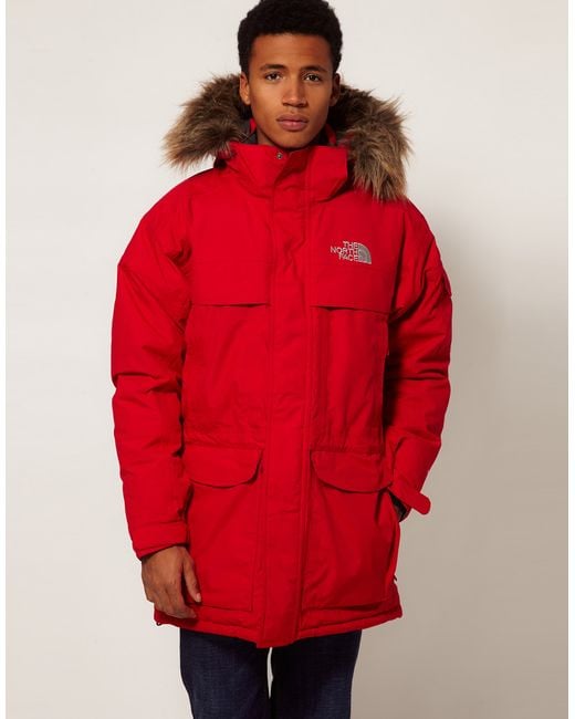 The North Face Red Mcmurdo Parka for men